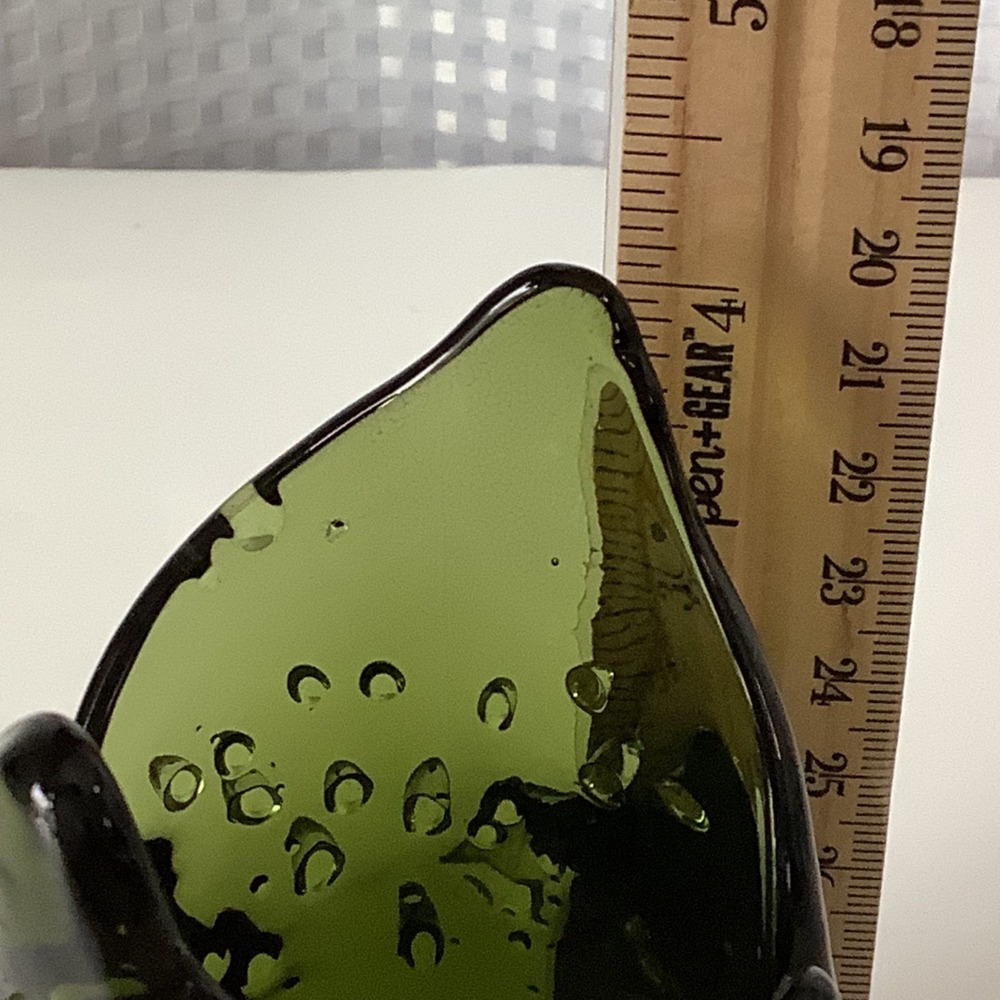 Partylite Natures Green Glass Dew Drop Tulip Votive Candle Holder - Picture 7 of 8